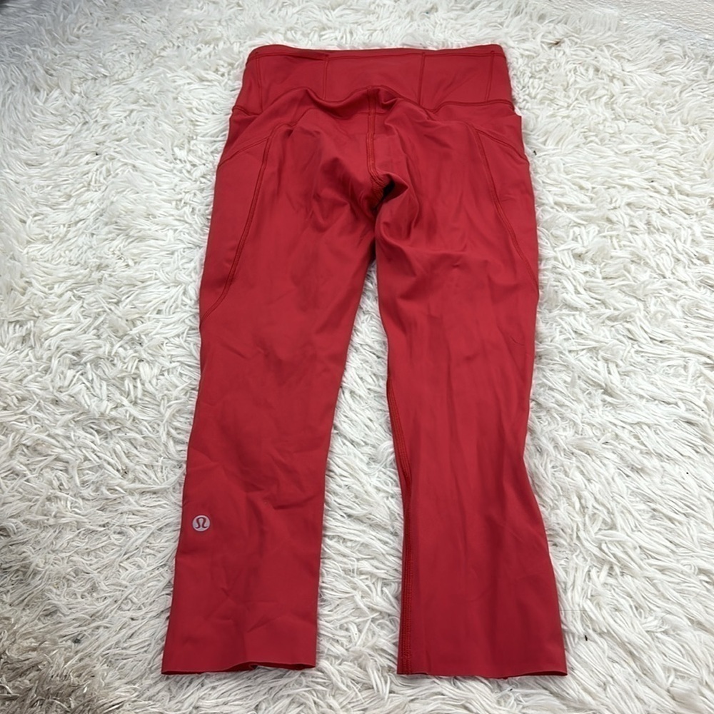 Lululemon Fast & Free Crop II *Nulux 19" Persian Red - Picture 4 of 5